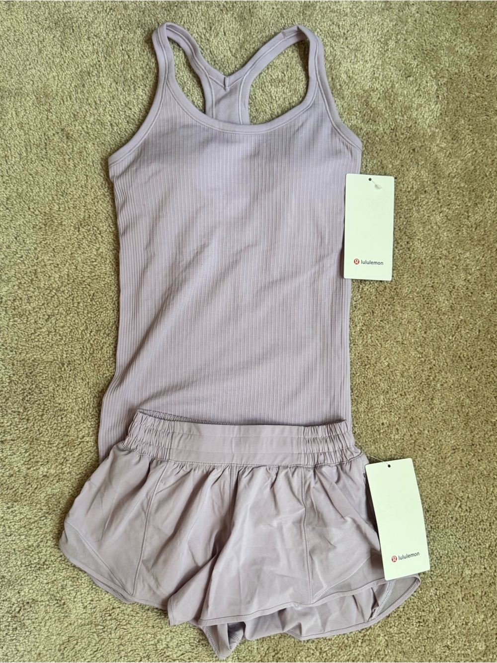 Lululemon Ebb to Street Tank + Hotty Hot LR Short 2.5” Size 4 Bundle 💜
